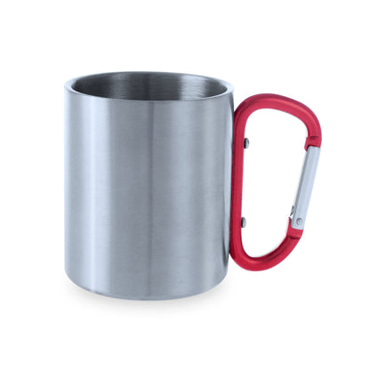 Taza Bastic Acero Inox 220ml | Asa Mosquetón | Caja Kraft | Grabado Láser