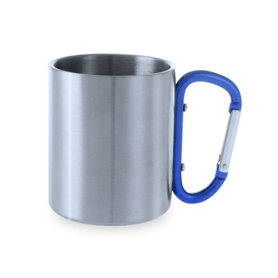 Taza Bastic Acero Inox 220ml | Asa Mosquetón | Caja Kraft | Grabado Láser