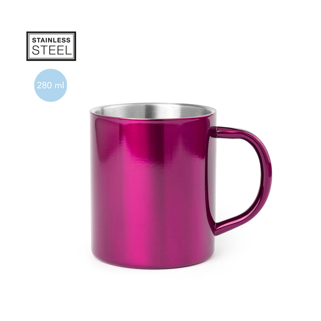 Taza de acero inoxidable Yozax 280ml - Diseño bicolor Caja individual