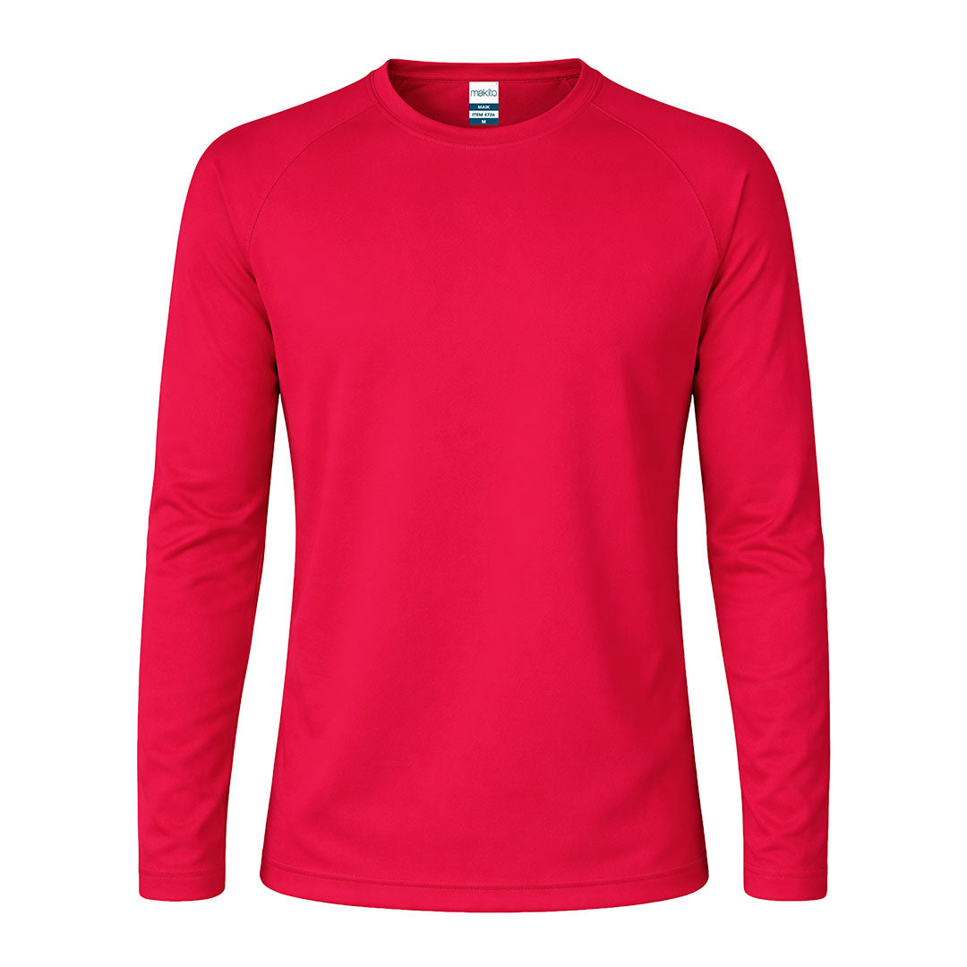 Camisola Técnica Manga Comprida Tecnik Maik | Poliéster Respirável 135g | 8 Cores S-XXL