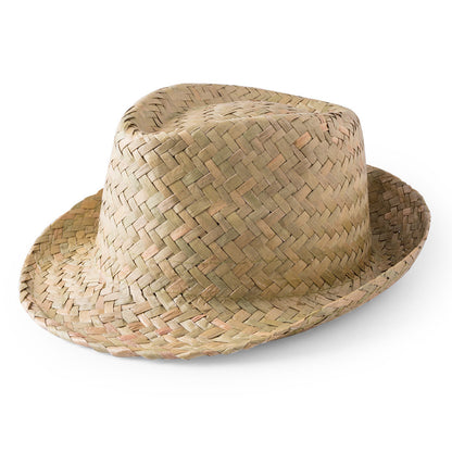 Chapéu Zeli Palha Trançada | Branco ou Verde Natural | Transpirável | Brinde Verão