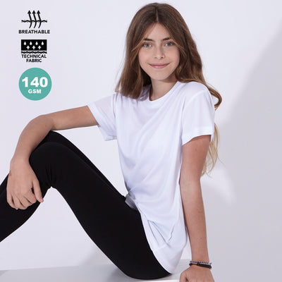 T-Shirt poliéster/toque algodão Criança Krusly – Camisola Infantil para Sublimação e Personalização