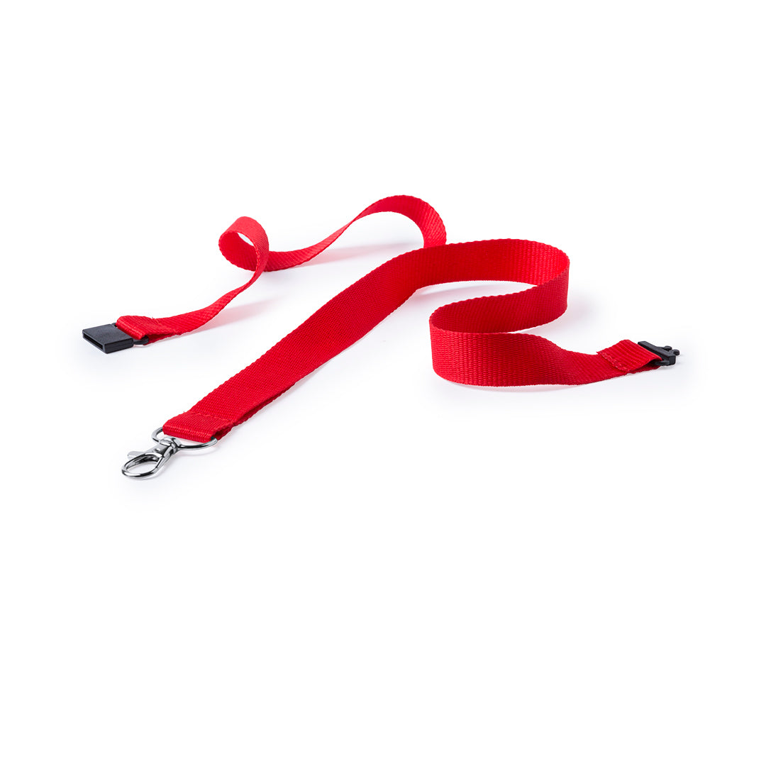 Lanyard Kappi Poliéster - Cierre Seguridad Mosquetón Metal Colores Vivos