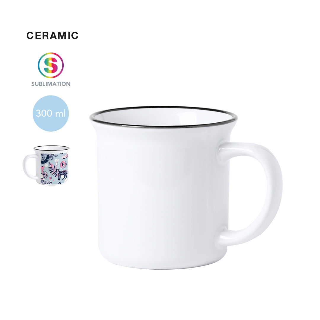 Caneca Sublimação 300ml Vintage Bicolor