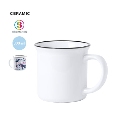 Caneca Sublimação 300ml Vintage Bicolor