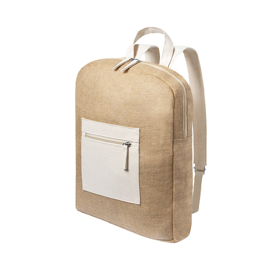 Mochila | Marnel | Juta/ Algodão | 32 x 7 x 40 cm