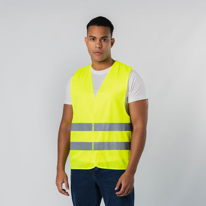 Chaleco Reflectante Alta Visibilidad | Homologado CE | Doble Banda Reflectora | Brinde Seguridad