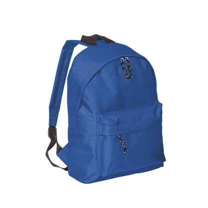 Mochila Poliéster 600D Discover | Bolso Frontal Costas Alcochoadas | 14 Cores | Brinde Corporativo