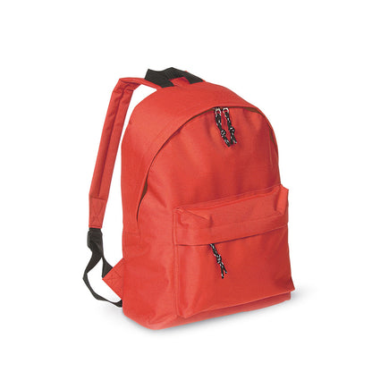 Mochila Poliéster 600D Discover | Bolso Frontal Costas Alcochoadas | 14 Cores | Brinde Corporativo