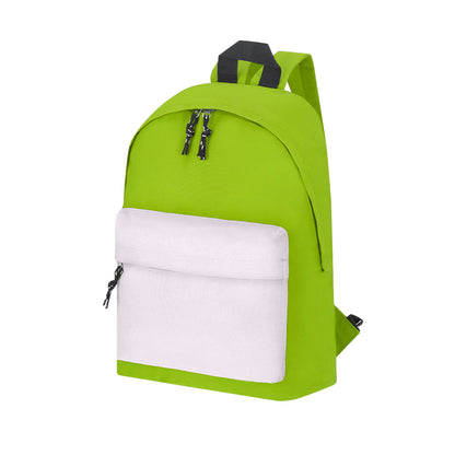 Mochila Poliéster 600D Discover | Bolso Frontal Costas Alcochoadas | 14 Cores | Brinde Corporativo