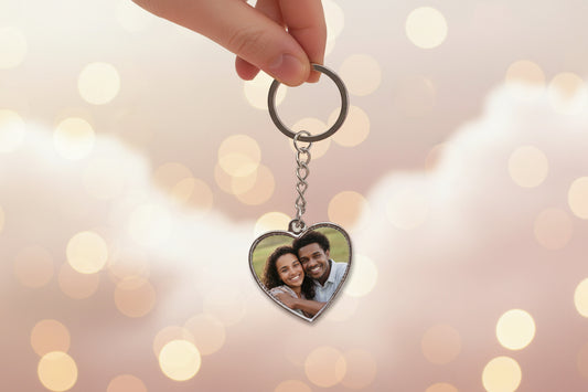 Porta-Chaves Metal Sublimação Branco - Argola Presentes Datas Especiais