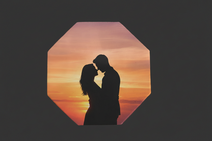 Ímanes Frigorífico Sublimação - Coração Octogonal Redondo