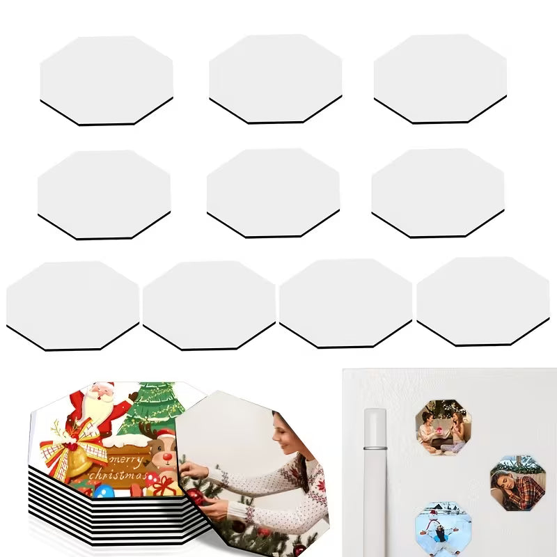 Ímanes Frigorífico Sublimação - Coração Octogonal Redondo