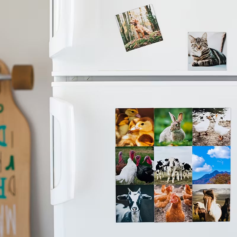 Íman Frigorífico MDF Quadrado Sublimação - Branco Transferência Térmica