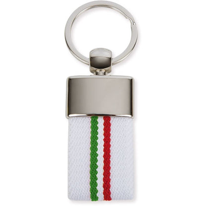 Porta-chaves Cinto Bandeira Italia Branco "derex — detalhe