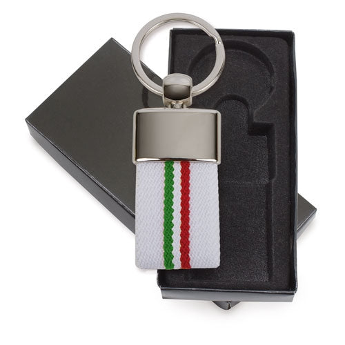Porta-chaves Cinto Bandeira Italia Branco "derex — Brindes1001