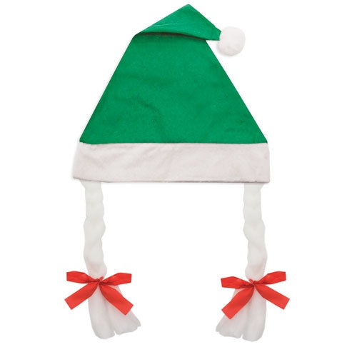 Gorro De Natal Com Tranças