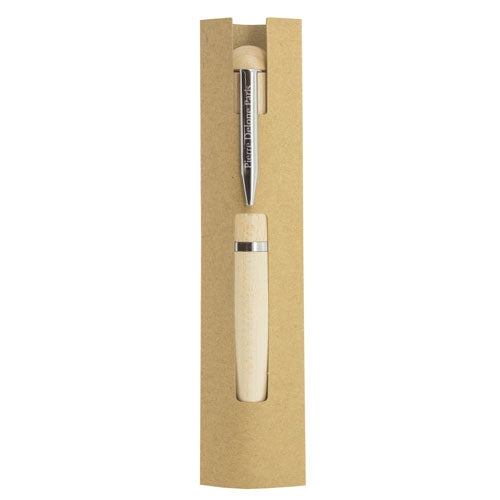 Caneta Usb Madeira 32gb Pierre Delone "forest — detalhe