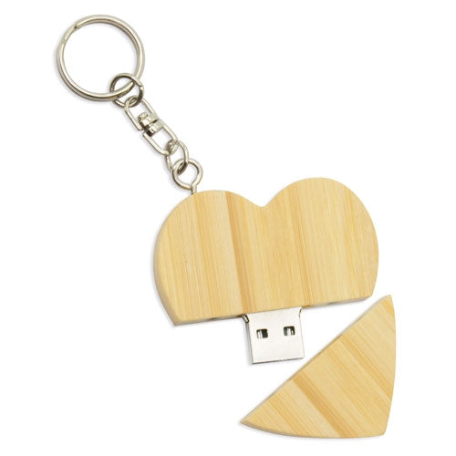 Memória USB Bambu 32GB Loving | Brinde Sustentável Personalizável