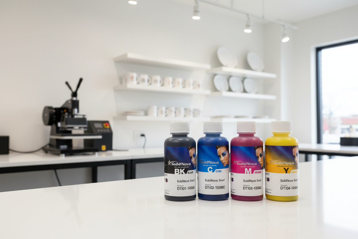 Tinta Sublimação InkTec SubliNova Smart CMYK - Pack 4x100ml + Perfil ICC